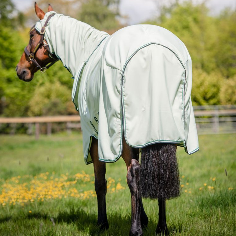 Horseware Rambo Hoody Fly Rug - Green/Sage/Beige/Green-2